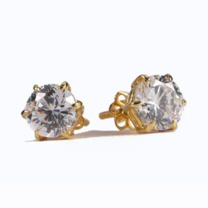 1.5 carat each cz solitaire earrings