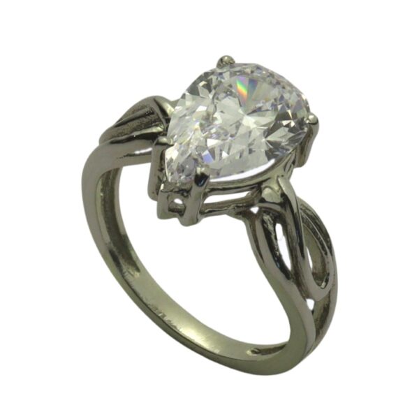 3 carat pear shaped signity star CZ ring