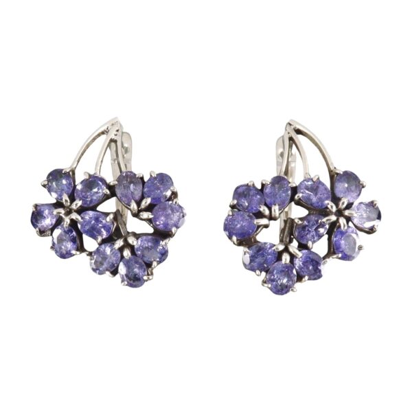 Contemporary Tanzanite Silver earrings - Image 1