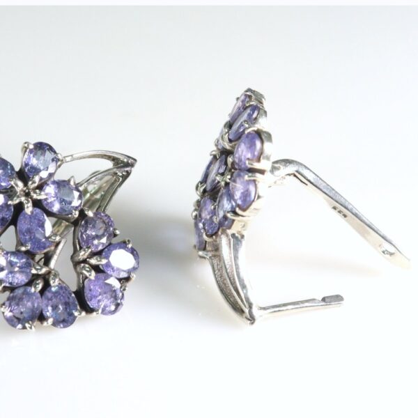 Contemporary Tanzanite Silver earrings - Image 2