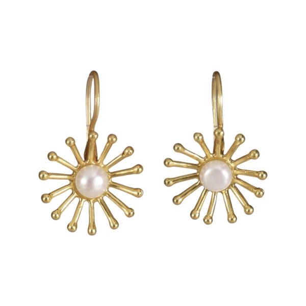 Contemporary Pearls Gold plated earrings - Image 1