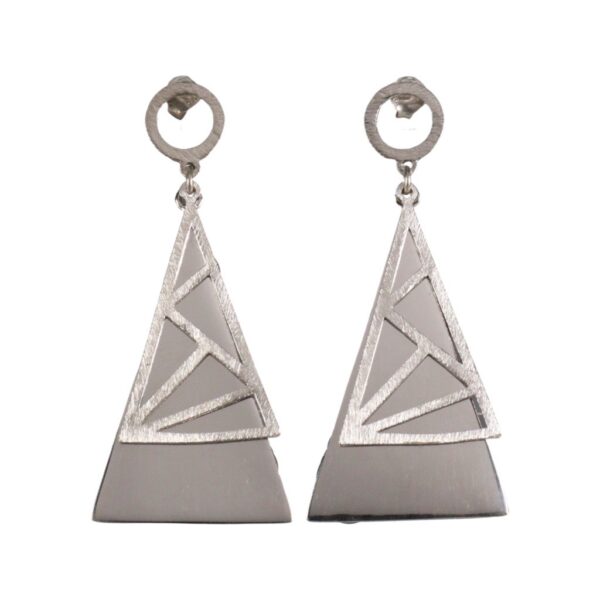 Modern triangle jaali earrings - Image 1