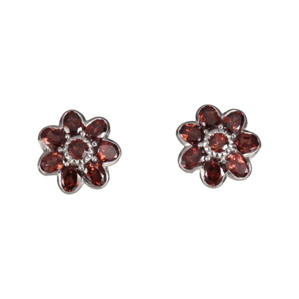 Red Garnet stud earrings - Image 1
