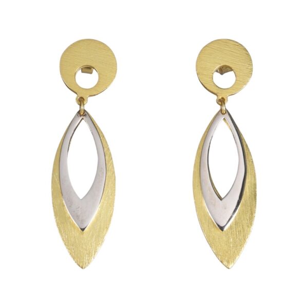 Modern two tone earrings - Image 1