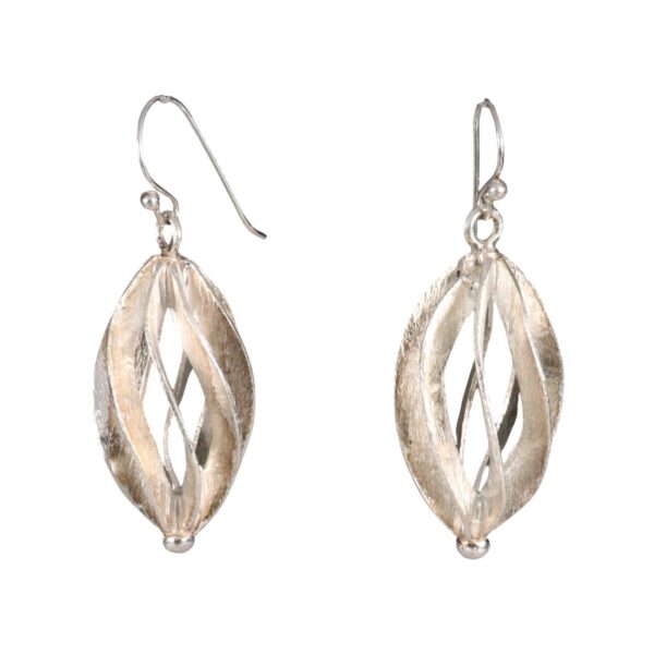 Modern twisted ball earrings - Image 1