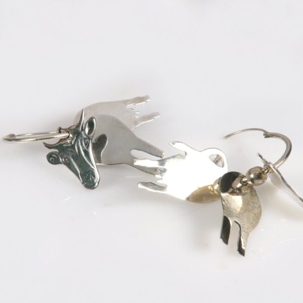 Contemporary dangling cow earrings - Image 2
