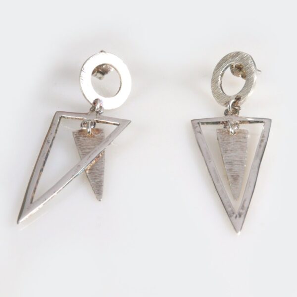 Modern triangle earrings - Image 2