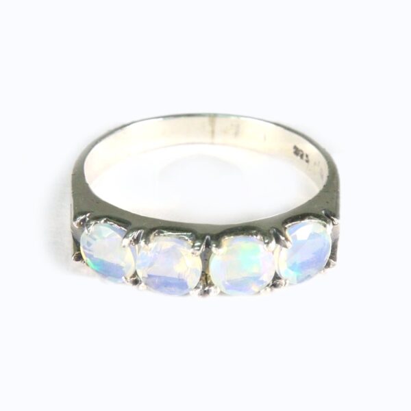 Simple Opal Silver Ring - Image 2