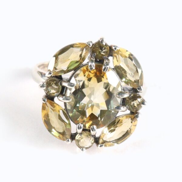 Round Citrine Silver Ring - Image 2
