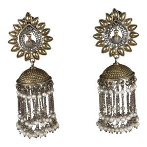 peacock jhumkas
