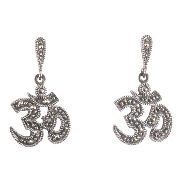 Om Marcasite Earrings - Image 1