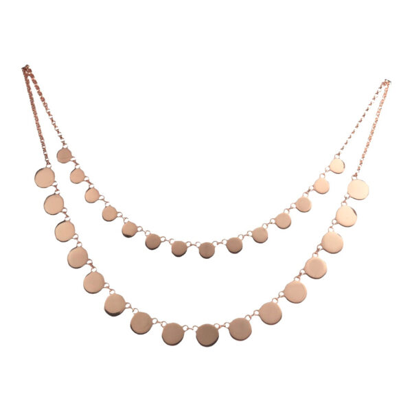 Contemporary Rose Gold Medallion Chain necklace - Image 1