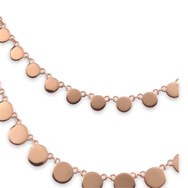 Contemporary Rose Gold Medallion Chain necklace - Image 2