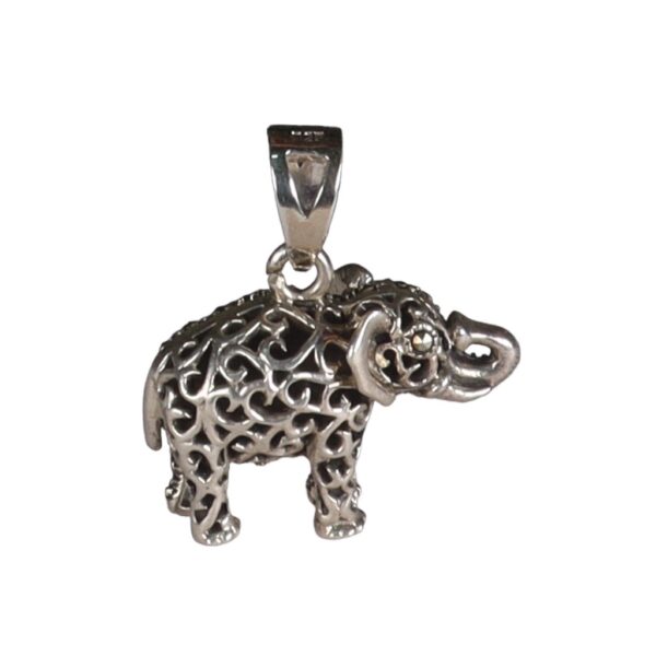 Mercasite Elephant Pendant - Image 3