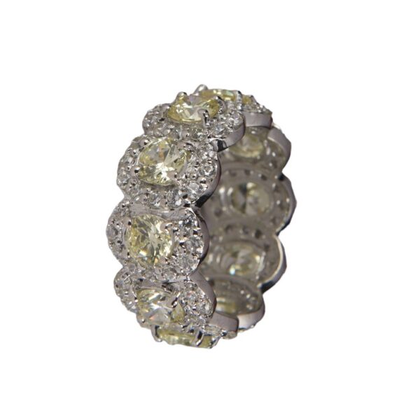 yellow american diamonds regal band ring
