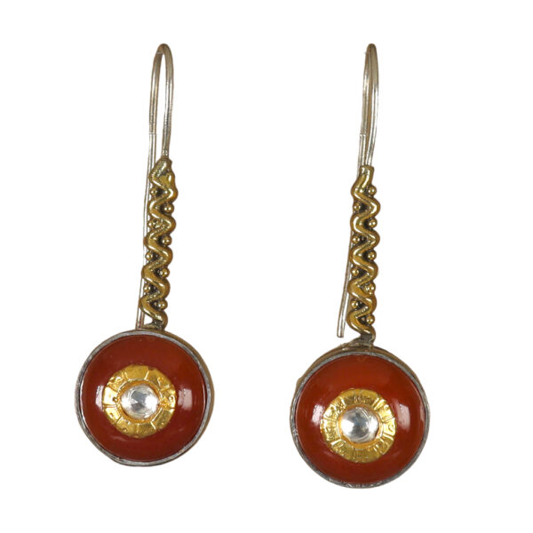 Jadau Vintage style Red Onyx Earrings - Image 1