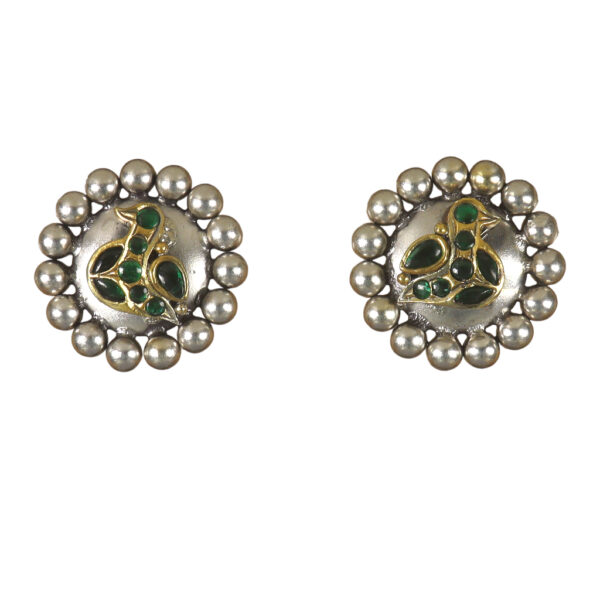 Jadau Bird Large Stud Earrings - Image 1