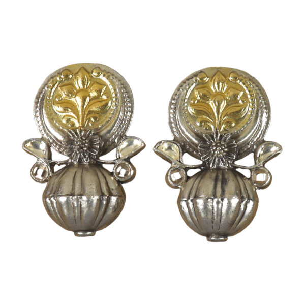Vintage Style Medallion & Ball Earrings - Image 1